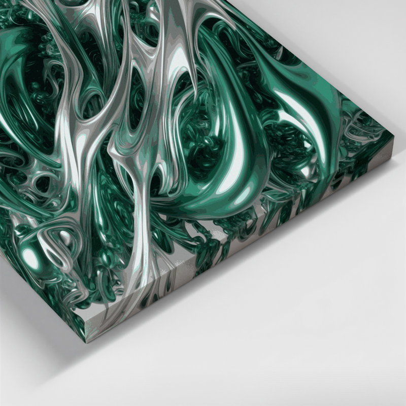 Art mural sur toile Biomorphic Abstraction 96, H 11 po x l 14 po