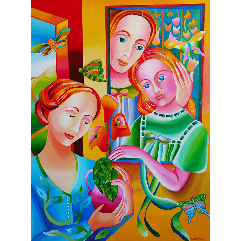 The Family Print by Mairim Perez Roca, 20" H x 16" W, Black Framed Paper