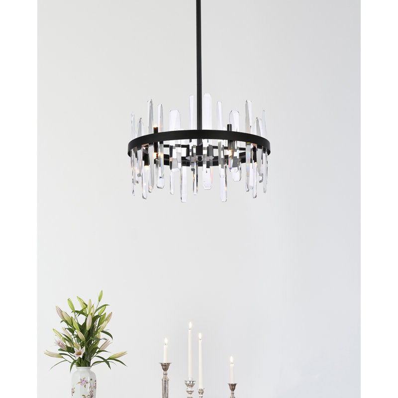 Marlow 6 - Light Unique/Statement Pendant, Black, 57.5" H x 20" W x 20" D