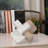 Sculptural Marble Knot Decorative Object for Home Decor - Modern Accent for Office Styling, Living Room or Shelf Decoration Display - Ivory & Brown-1903309315