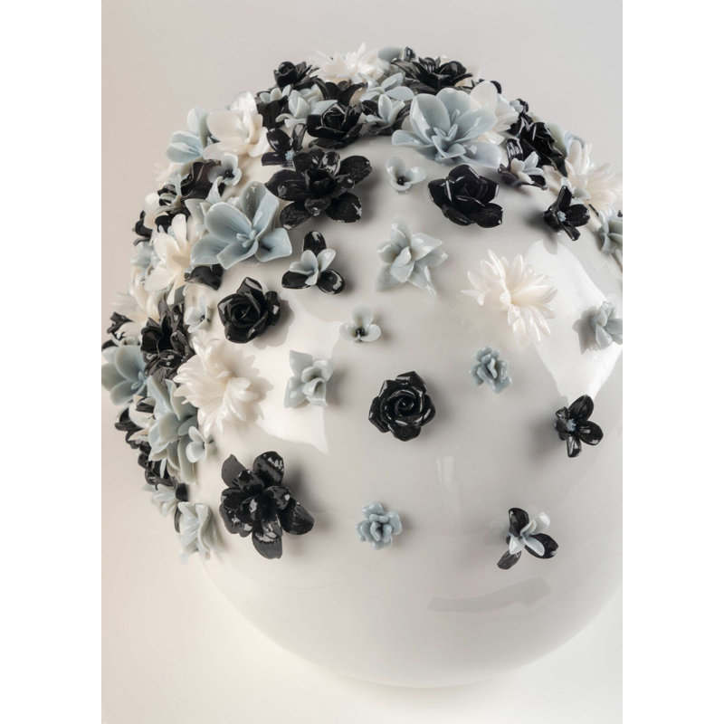 Life Is Flower Sculpture. Black&White. Limited Edition
