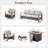 8-Piece Outdoor Modern Patio Family Conversation Set With Fire Pit Table-1384203394-1384203423