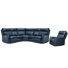 2-piece Power Reclining Sectional Sofa Set With Lumbar Support, L-shaped Genuine Leather Modular Couch