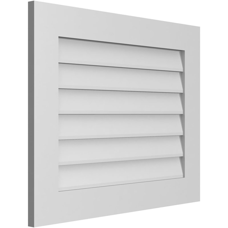 Vent à pignon rectangulaire en uréthane non-fonctionnel, H 24 po x l 30 po x P 1 po