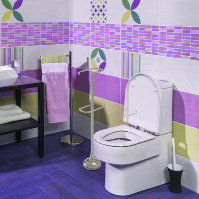 Porte-papier hygiénique sur pied 2 rouleaux