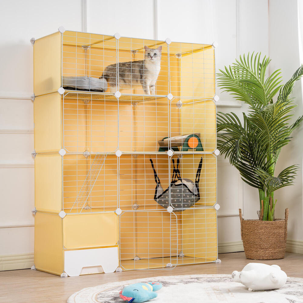 Cat playpen shop with litter box