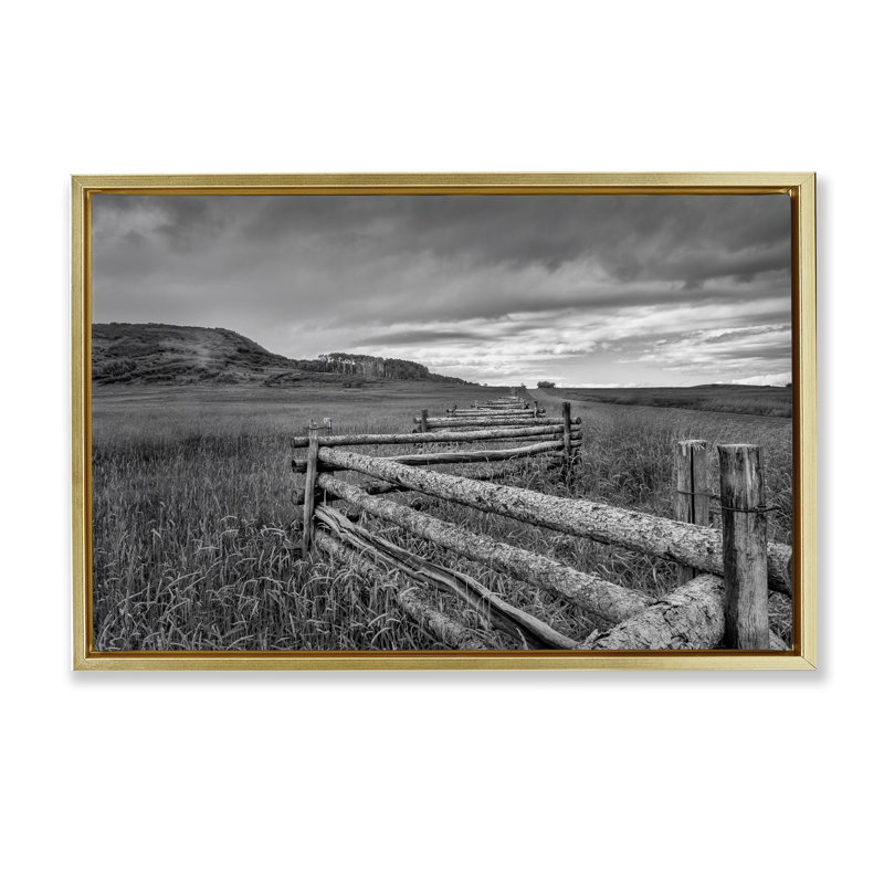 Cadre flottant délavé à l'horizon, par Jon Evan, H 21 po x l 31 po, Cadre flottant métallique doré