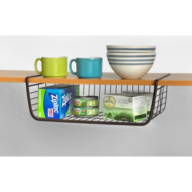 Ashely Steel Under Shelf Basket, Bronze