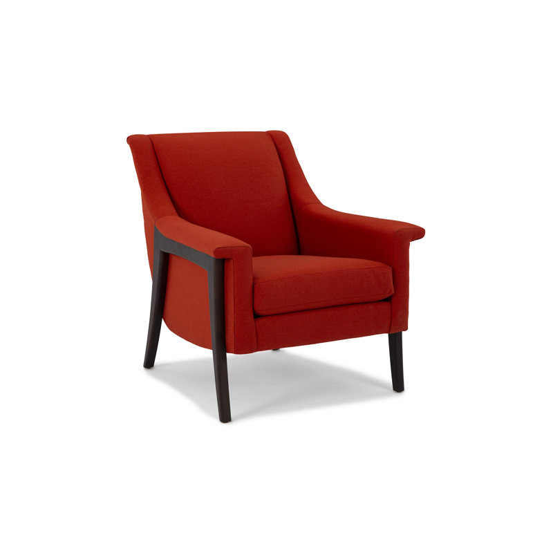 Arlo Armchair, Wenge, Carnelian Polyester