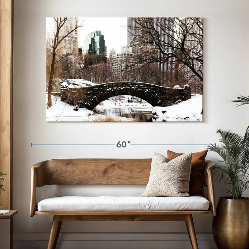 Ravi Gapstow Bridge Snow, H 34 po x l 51 po