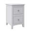  Table de chevet moderne, tables de chevet pour chambre à coucher et salon, rangement compact, blanc, ensemble de 2
