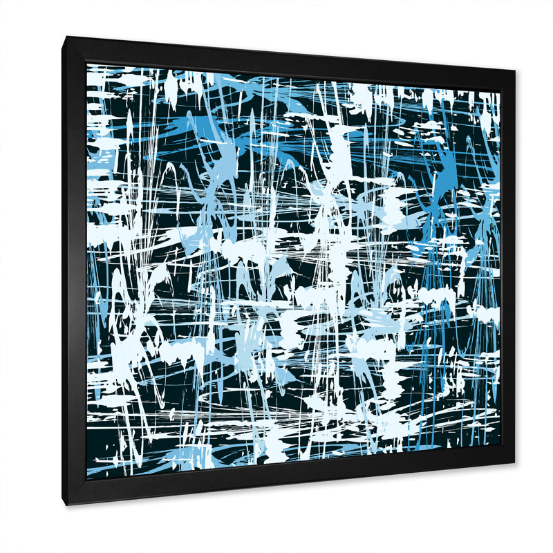Dessin au graffiti - sur, Cadre photo noir, L 30 po x H 30 po x P 1 po