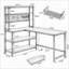 55" Reversible L-Shaped Desk, Computer Desk with Wireless Charging & Hutch
