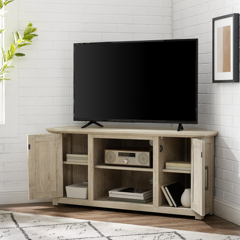 Meuble télé de coin pour téléviseur de 50 po ou moins Rozier, Chêne givré