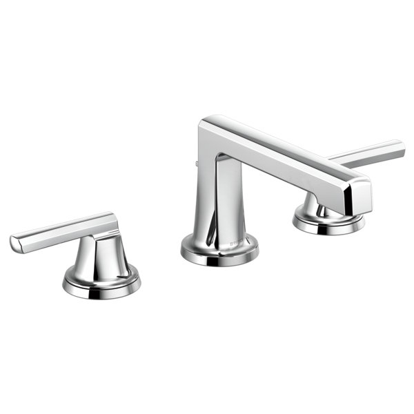 Levoir® Two-Handle Wall Mount Lavatory Faucet, Luxe Gold, Low Lever Handle, 1.5