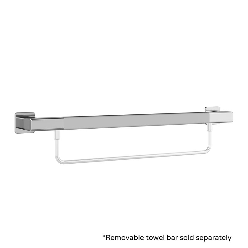 Seville 24-in Safety Bar Slip Resistant ADA Compliant 500 lb Weight Capacity, Chrome