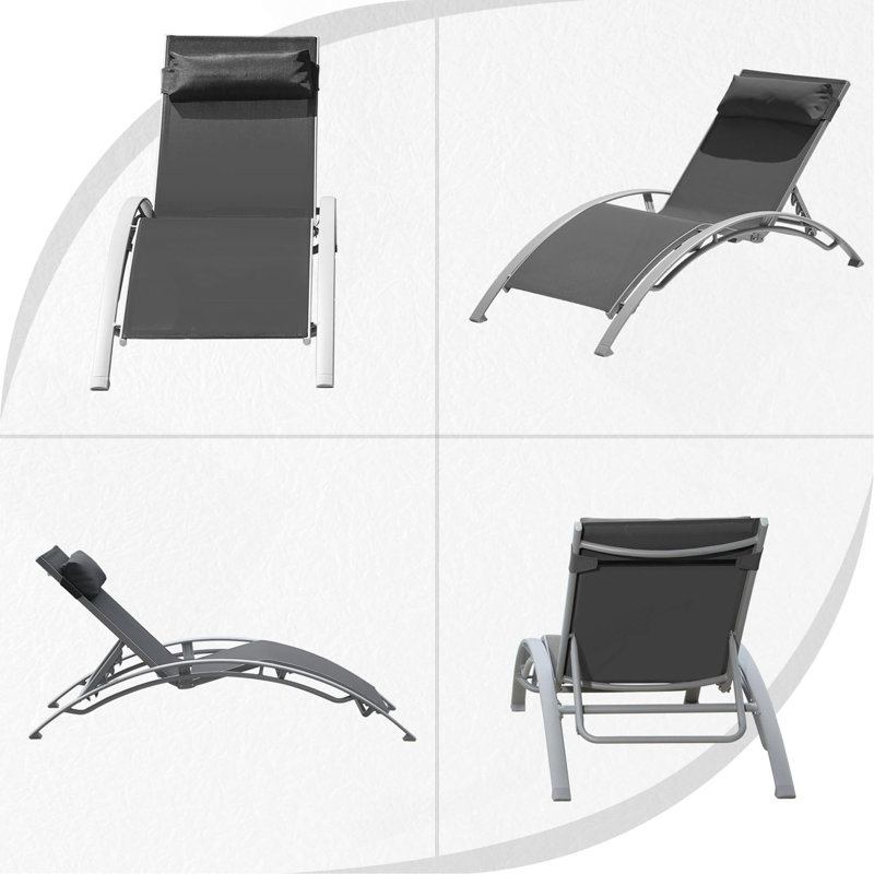 Chaises longues de piscine, Dark Grey