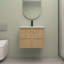 Meuble-lavabo mural 24 po avec lavabo en céramique, 2 portes à fermeture douce