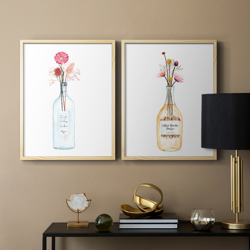 Vodka Frost Valley - reproduction encadrée de qualité supérieure - prête à être accrochée - aucun clou requis - aucun clou requis