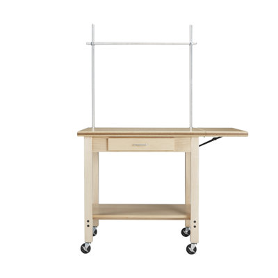 Chariot mobile à usages multiples avec porte-bobine suspendu en aluminium 36 po x 24 po