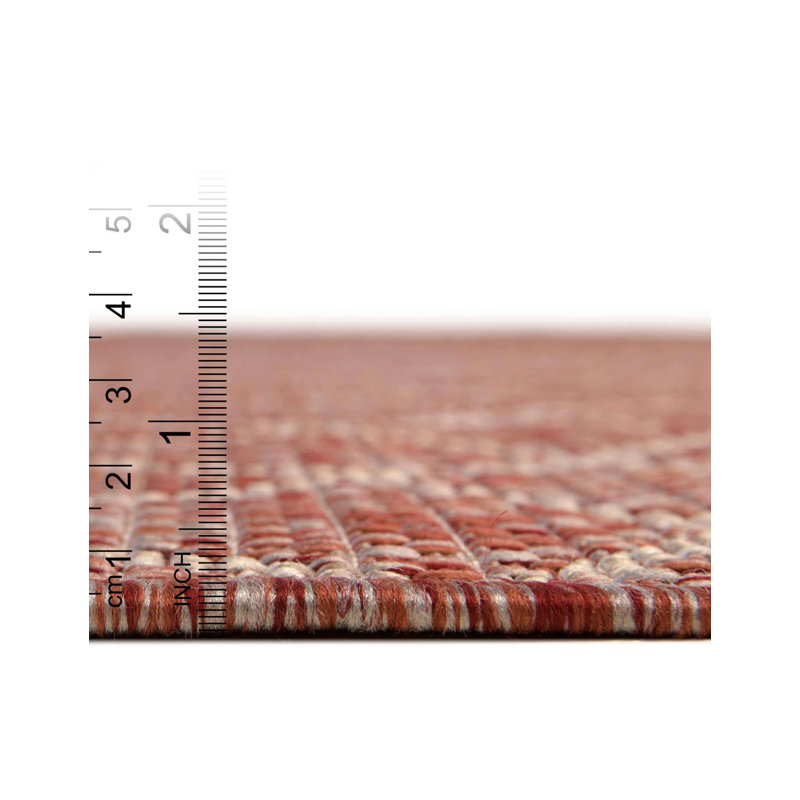 Tapis rouille intérieur / extérieur rouille rouille, Rectangle 5 pi 3 po x 7 pi 10 po