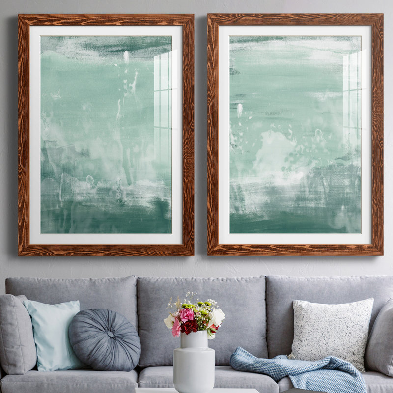 Reproduction encadrée «Coastal Patina» - prêt à accrocher, Papier avec cadre érable, H 43,5 po x l 31,5 po x P 1 po