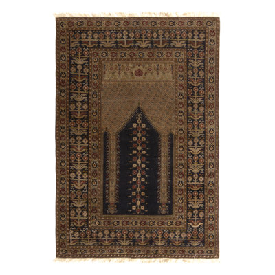 One-of-a-Kind 3'8" x 5'5" Hand Knotted Area Rug