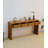 65.35" Brown Rectangular Solid Wood Console Table