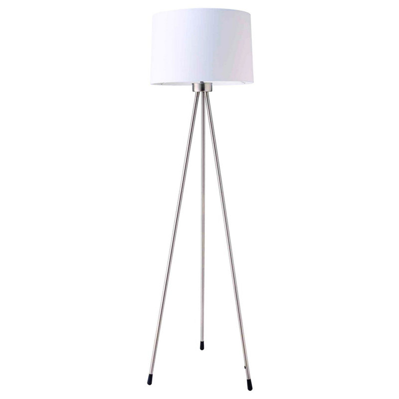 59" Tall Metal Floor Lamp, Multicolor, White