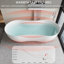 Baignoire autoportante à surface solide de 67 po, baignoire autoportante en résine de pierre avec trop-plein et bonde escamotable