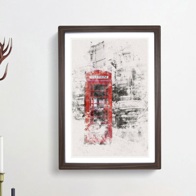 A Red Telephone Box - Framed Print