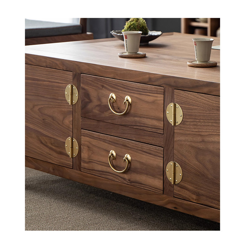 Nouvelle table basse de style rétro chinois, Marron foncé