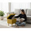 Bourquin 33cm Velvet Tufted Square Ottoman – Stylish  Hand-Finished Footstool with Storage for Office & Living Rooms-302256523