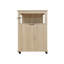 Chariot de cuisine polyvalent, tiroir et support à vin, pratique pour diverses pièces, finition cannelée, fins de rangement