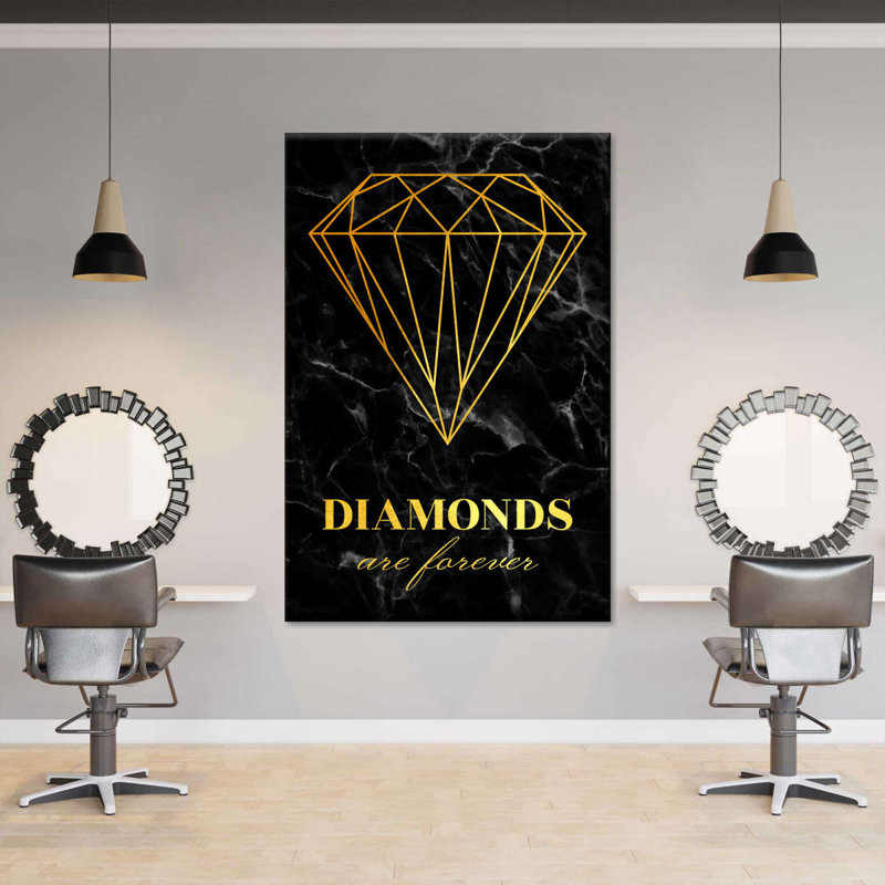 Impression sur toile, "Forever Diamonds", H 12 po x l 8 po x P 1 po