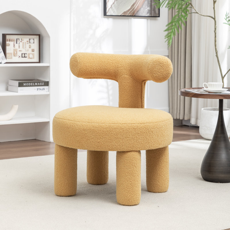 Bula Upholstered Barrel Chair, Yellow