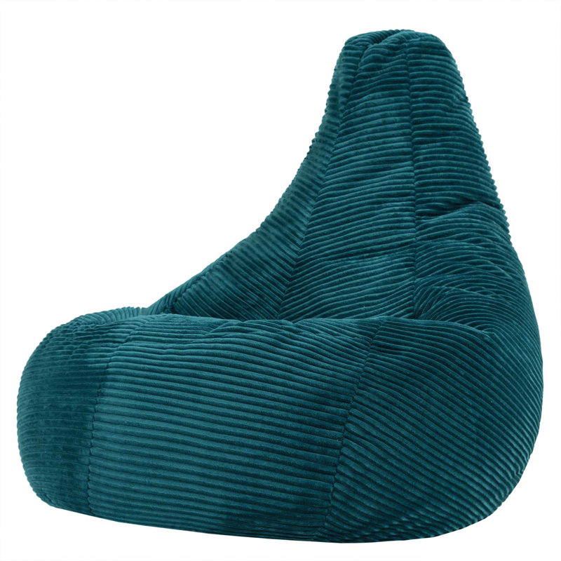 icon Dalton Corduroy XL Recliner Bean Bag, Teal, Green