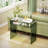 Diane 33.5'' W Rectangle Writing Desk, Modern Rectangle Acrylic Side Desk-1454567765