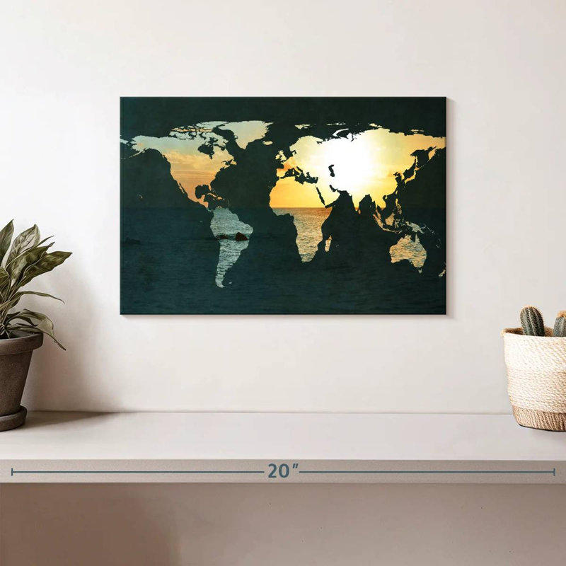 Aliaz Coastal Map, 8" H x 12" W
