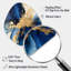Lenard - Fractals, impression murale asymétrique, décoration murale en métal de forme unique bleue-105754466