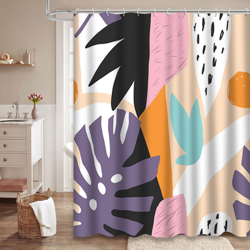 Rideau de douche Contemporary Floral, L 72 po x l 84 po