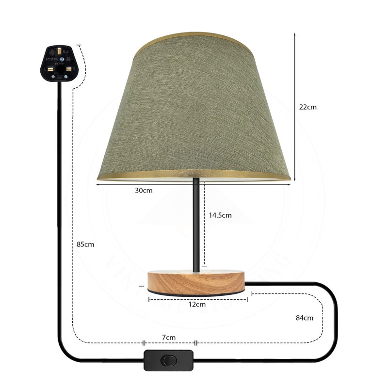 Aihran Wood Table Lamp
