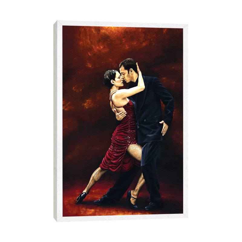 That Tango Moment by Richard Young - Painting on Canvas, White Floater Framed, 66.04cm H x 45.72cm W x 3.81cm D