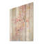 Rayures audacieuses contemporaines «Cherry Blossom» - art mural en bois de cerisier sur bois de pin naturel-943361228