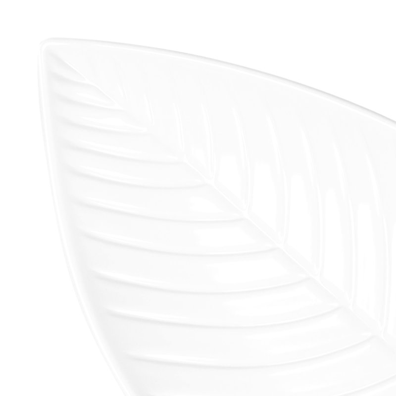 Elite Global Solutions Tropicana Melamine Platter, 1" H x 14" W x 6.5" D, White