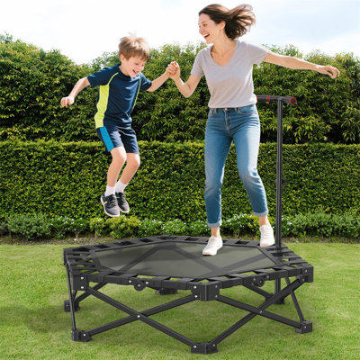Foldable Trampoline For Adults -  Adjustable Foam Handle