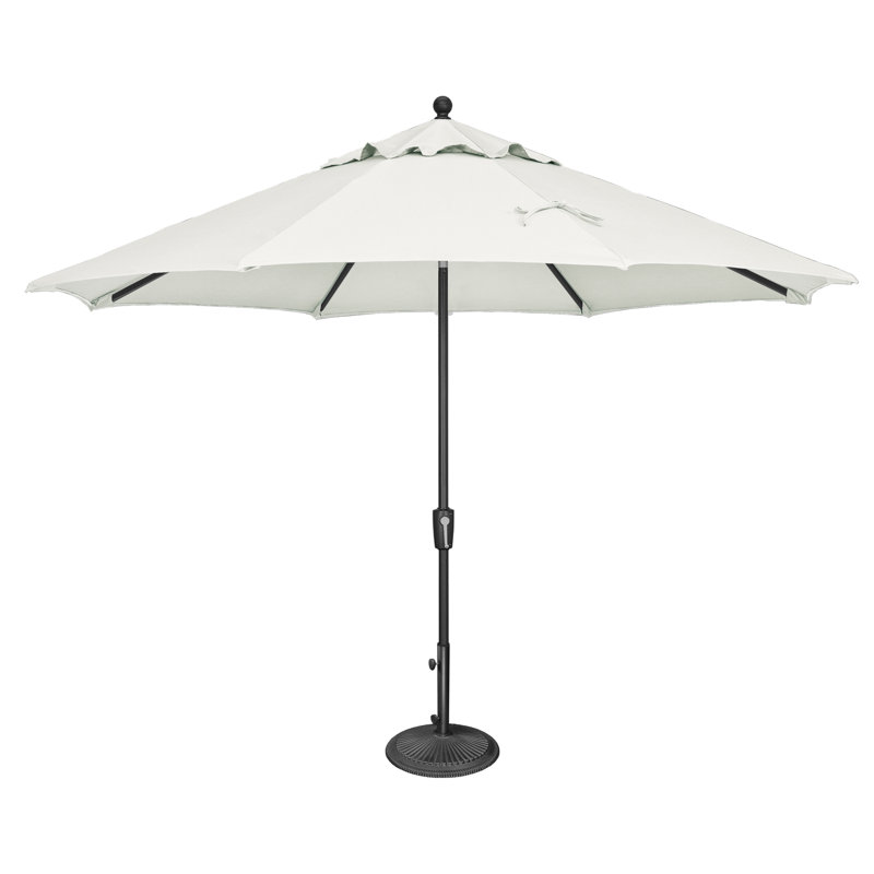 Parasol de marché Laonceston, Acrylique naturel, Noir