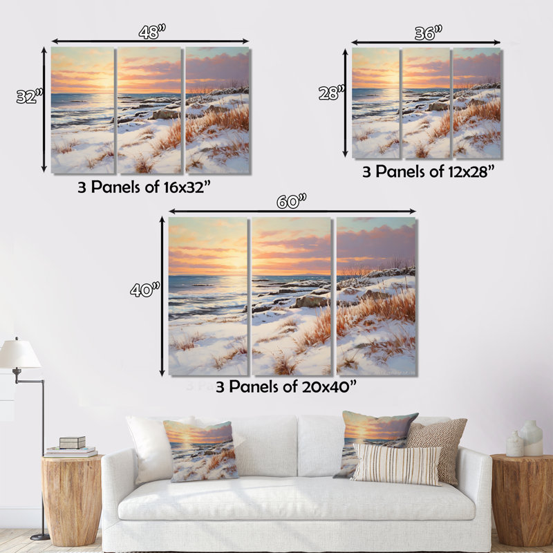 Ensemble de salon de plage Beach Winterscene, H 28 po x l 36 po x P 1 po