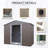 8Ft X 4Ft Outdoor Metal Storage Shed With Metal Foundation-121499227