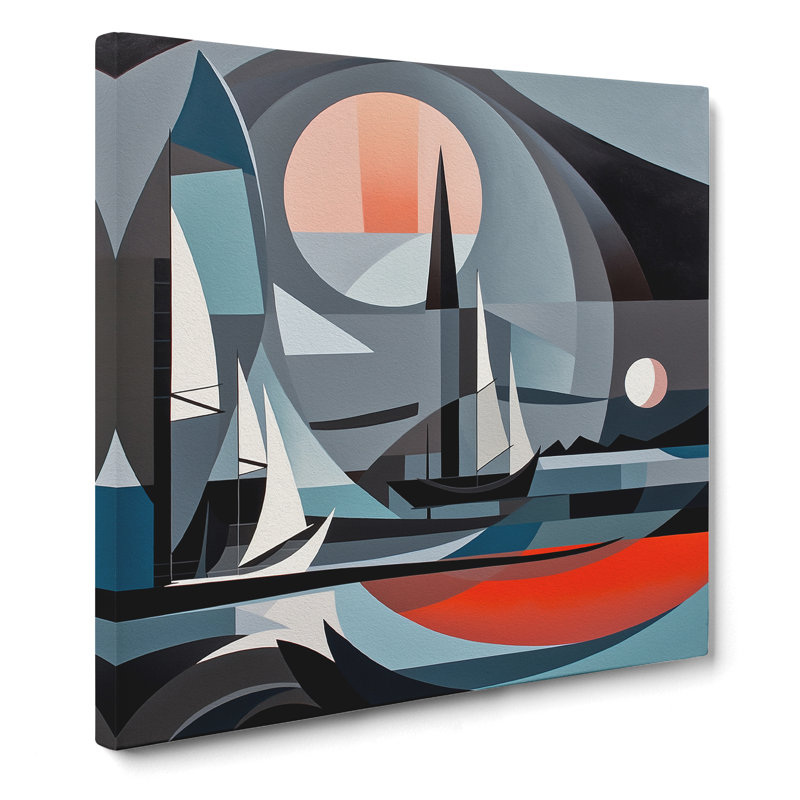 Seascape Constructivism - Wrapped Canvas - Framed Print